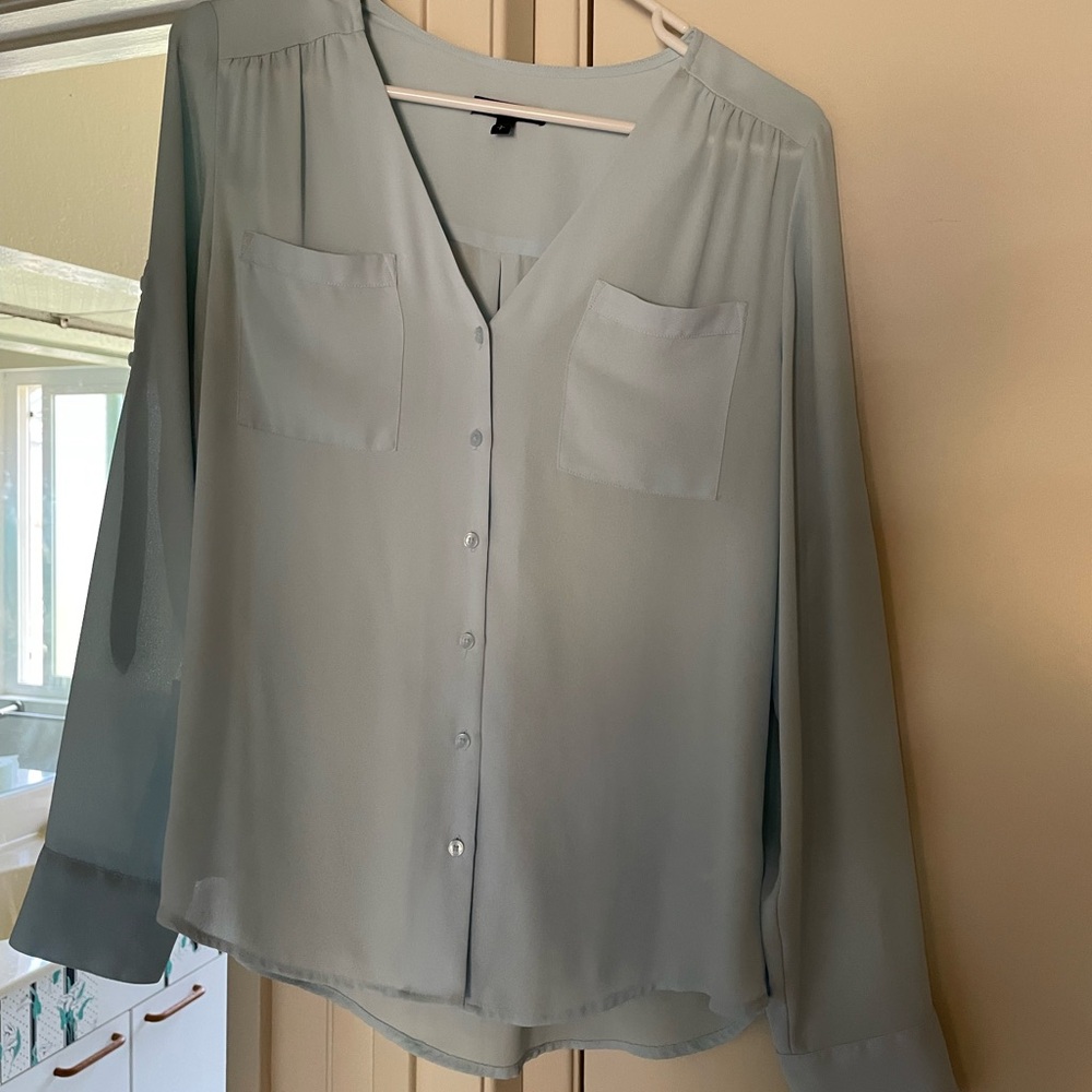Express Women's Light Blue Portofino Blouse